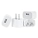 Omni [4 Pack] 1 Port 2A Rapid Speed [SLIM] USB Power Adapter Wall Charger Compatible with Apple iPhone 7 7 Plus iPhone 6 6S Plus iPod HTC LG Nokia SmartPhone Samsung Galaxy S7/S6 Edge+ Note 5 6…