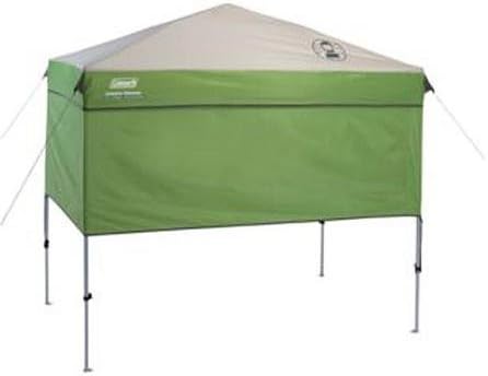 Coleman 7' x 5' Staight Leg Instant Canopy Sunwall Shelter, Green , 50+ UPF UVGuard