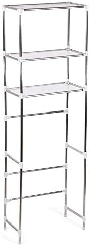 Wosume Toilet/Laundry Storage Rack,Over Toilet/Laundry/Washing Machine Bathroom 3-Tier Shelf Unit Organizer(Three-tier toilet rack high; 160 * 53)