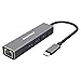aROTaO USB-C to Ethernet Adapter Hub with 3-Port USB, (Thunderbolt 3)USB Type-C Hub to 3 USB 3.0 with 1 RJ45 Gigabit Ethernet LAN Compatible for MacBook,MacBook Pro,ChromeBook Pixel,iPad Pro 2018 etc.
