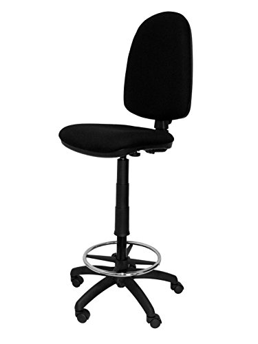 Piqueras-y-Crespo-T04CP-Sgabello-ergonomico-Altezza-Regolabile-e-Anello-poggiapiedi-Nero