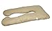 Zeny® Total Body Pregnancy Maternity Pillow Belly Contoured Body U Shape Full Support Extra Comfort Cuddler (Almond)