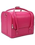 Mvpower Professional Large Removable PU Leather Cosmetic Makeup Vanity Box Jewelry Saloon Case Bag (Multi-colors) (11.8X9X9.8 Pink)