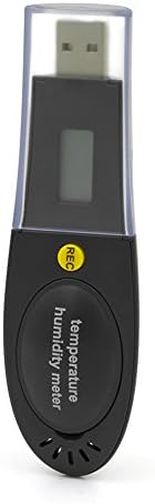 ERAY Temperature and Humidity Data Logger USB with LCD Display, Battery Included
