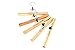 Tosnail 12 Pack Wooden Skirt Pants Clothes Hangers with 360° Swivel Hook, Non Slip Slack Hanger, Jeans Hangers, Trouser Hanger, Wrinkle Free Clamp Closet Organizer