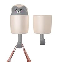 AndYin Animal Hooks Dog Key Hanger Puppy Tail Hook Cute Cartoon Hook Heavy Duty Hooks Decorate Wall Hanging Hook with Aroma Disk for Kids Childrens Girls Kitchen Nursery Room (Grey, 1 pc)