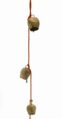 Chime of Four Dome Shaped Tin Bells with Metal Striker on 25