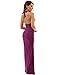 PattyBoutik Women's Halter Empire Waist Ruched Side Slit Maxi Dress