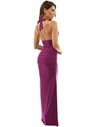 PattyBoutik - Maxivestido para mujer con abertura lateral, cintura imperial