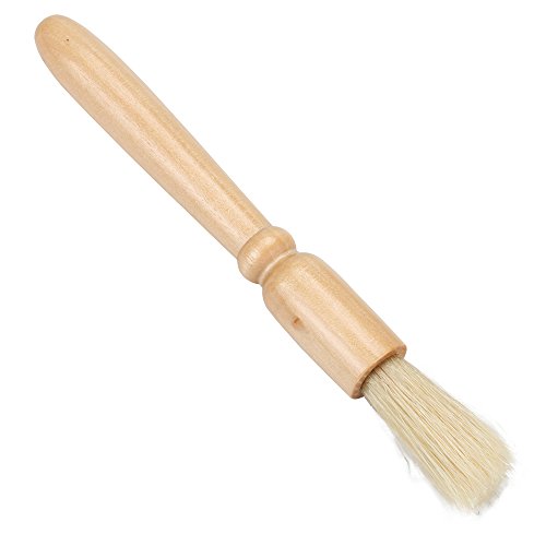 Highmoor Coffee Machine Brush Cleaner, Coffee Grinder Cleaning Wooden Handle Brush with Nylon Espresso Machine Coffee Maker Cleaning Brush Tool with Spoon for Bean Grain Barista Home Kitchen