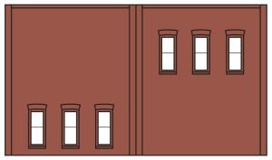 N DPM 2 Story Wall/6 Windows (3)