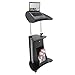Techni Mobili RTA-B005-BK Sit-to-Stand Rolling Storage Adjustable Laptop Cart, Blackthumb 1