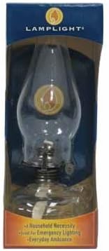 Lamplight Chamber Oil Lamp Cotton Wick, Replacement 11", 11" Tall, 5/8" Clear Glass
