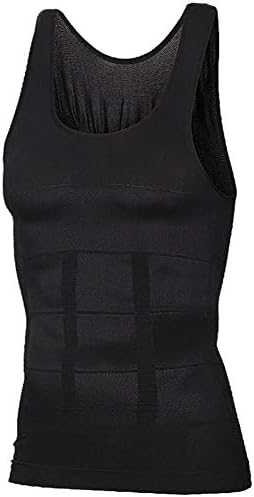 HotYou Mens Body Shaper Slimming Shirt Compression Vest Elastic Slim Shapewear