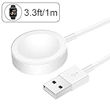 AddAcc Charger Charging Cable Wireless Magnetic Charging Cord Compatible for Apple Watch iWatch Series 1/2/3 All 38mm and 42mm White(3.3 feet/1 Meter)