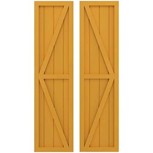 Ekena Millwork ARW102BF414X70TUH Americraft Four Exterior Real Wood Two Equal P…