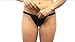 Stashitware 3 Pair Large, Black, Womens Hidden Stash Pocket Thong. Small Pocket.