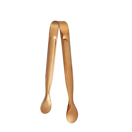 Huayoung Gold Stainless Steel 4-inch Sugar Tongs Set Of 10 Lemon Slicer Tongs Mini Serving Tongs(4.8“ Long X 10 Pieces)