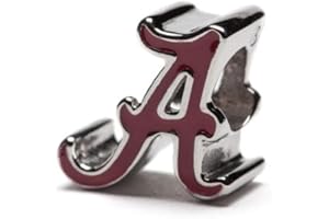 STONE ARMORY Alabama Crimson Tide Jewelry for Women - Crimson A Charm for Charm Bracelets - Hypoallergenic Stainless Steel Charms - University of Alabama Jewelry