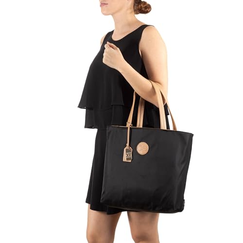 Cloe - Bolsa Tipo Tote 3 En 1 Color Camel - Negro Para Mujer
