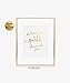 She Leaves A Little Sparkle Wherever She Goes Gold Foil Print Small Poster Home Wall Art Inspirational Quote Gold Decor 5 inches x 7 inches