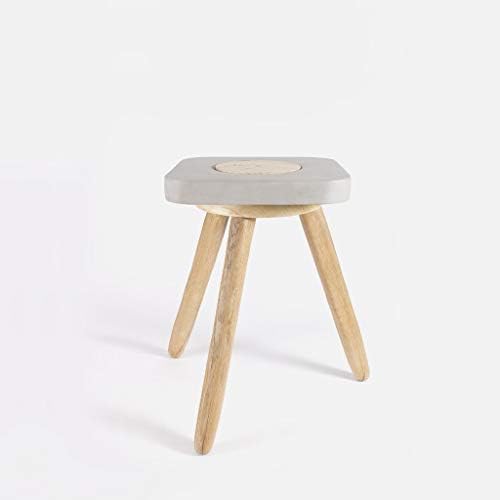 Vaunt Design Ltd Scandi Light Grey Concrete Side Table Wooden Industrial Contemporary