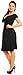 Zeta Ville - Women's - Wrap V-neck Flare Summer Dress - Short Sleeves - 108z (Black, 14)