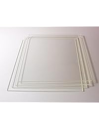 Impresora 3d vidrio de borosilicato Build placa para cama caliente Reprap CTC Anet, Transparente, 1