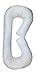 Web Linens Inc C Shaped Premium Multi Position Contoured Body Pregnancy Maternity Pillow with Zippered Cover - Supports Back and Belly - Helps Prevent Sciatica, Heartburn, and Nasal Congestion