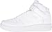 adidas NEO Men's Team Court Mid Basketball Shoe, White/White/White, 9.5 M US
