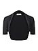HUHOT Womens Versatile Open Front Lightweight Short Sleeve Bolero Shrug X-Large Black
