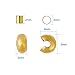 Pandahall 540pcs 2mm & 4mm Brass Tube Column & Half Round Open Crimp Beads & Covers in Antique Bronze, Red Copper, Black, Silver, Golden & Platinum