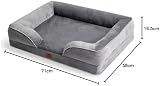Bedsure Medium Dog Sofa Bed Orthopedic 71x58x16cm Grey view 9