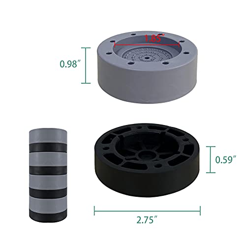 Anti-Vibration Pads for Washing Machines Anti-Walk and Noise Reduction Foot Pads for Washer and Dryer Support Pack of 4 (4pcs)