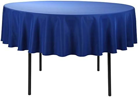 Royal Blue 70 Inch Round Tablecloth, Washable Polyester Table Cover, for Wedding, Restaurant, Party & More