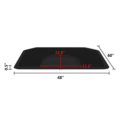 Goujxcy 4 X 5 X 1 2 Thick Salon Anti Fatigue Mat For Hair Stylist
