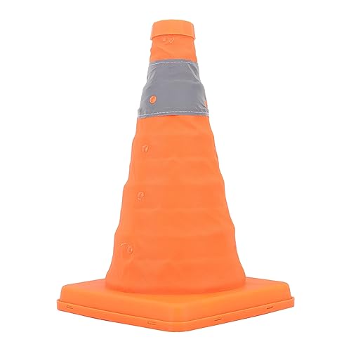 Collapsible Traffic Cones, 12 Inch Safety Cones with Reflective Collars, Multi Purpose Pop Up Cones, Orange Cones Parking Cones for Sports, Driving Training, Road Safety, Driveway