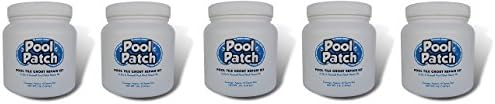 Pool Patch White Pool Tile Grout Repair Kit, 3-Pound, White (5-(Pack))