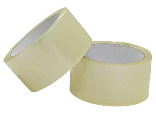 Packitsafe 12 Rolls Clear Tape for Parcels, Boxes, Packaging, 48mm Wide, 66m Long. Strong Sticky Packing Tape Clear12