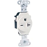 Legrand-Pass & Seymour 5851WCC8 Specification Grade Single Receptacle 20-Amp 250-volt, White