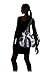 Angelkiss Women Top Handle Satchel Handbags Shoulder Bag Messenger Tote Washed Leather Purses Bag (Black Leopard)