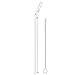 Hummingbird Glass Straws Hawaiian Hibiscus on Clear Straight 9 in x 9.5 mm Straw With Cleaning Brush