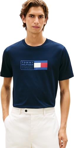 T-Shirt Homme Brand Love Text Box MW0MW42366 S/S, Bleu, M