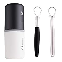 Tongue Scraper Cleaner with Premium Carrying Case,Tongue Cleaner for Adults and Kids,Premium Stainless Steel Tongue Scrapers(2 Pack)