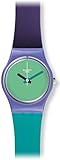 Swatch Fun In Blue Green Dial Multi Plastic Silicone Quartz Ladies Watch LV117
