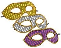 SSF Silver Mardi Gras Sequin Eye Masks