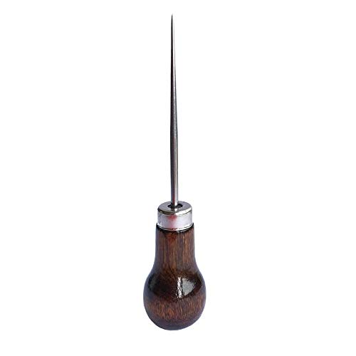 ZLKSKER (Pack of 2) Wooden Handle Scratch Awl for Leather Punch Hole or DIY Handmade (Gourd Awl) (2) - Thumbnail 2