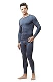 Tesla BU-MHS100-DGY_2X-Large Blank Men's Microfiber Fleece Lined Top & Bottom Set MHS100