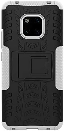 Huawei Mate20 Pro Case- Dual Layer Rugged Armor Shockproof Bumper Hard Back Case Cover for Huawei Mate20 Pro(White)