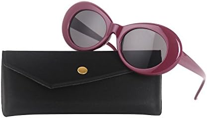 Clout Goggles Bold Retro Oval Mod Thick Frame Kurt Cobain Sunglasses Round Lens